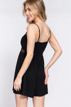 Sleek and Stylish Waist Lace Trim Cami Romper Trendsi