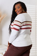 Basic Bae Striped Collared Neck Top Trendsi