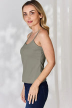 Sleek and Stylish Full Size Round Neck Cami Trendsi