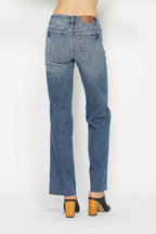 Sleek and Stylish Full Size Tummy Control Straight Jeans Trendsi