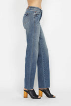 Sleek and Stylish Full Size Tummy Control Straight Jeans Trendsi