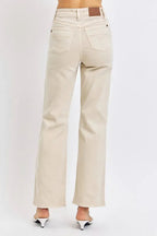 Sleek and Stylish Full Size High Waist Distressed Wide Leg Jeans Trendsi