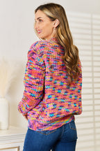 Woven Right V-Neck Long Sleeve Cardigan Trendsi