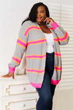 Woven Right Long Sleeve Cardigan Trendsi