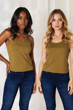 Sleek and Stylish Full Size Round Neck Cami Trendsi
