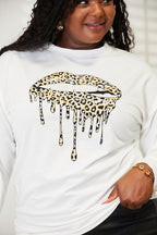 Sleek and Stylish Graphic Round Neck Sweatshirt Trendsi