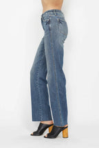 Sleek and Stylish Full Size Tummy Control Straight Jeans Trendsi