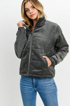 Puffy Long Sleeves Jacket Sleek and Stylish