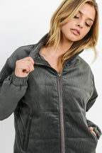 Puffy Long Sleeves Jacket Sleek and Stylish