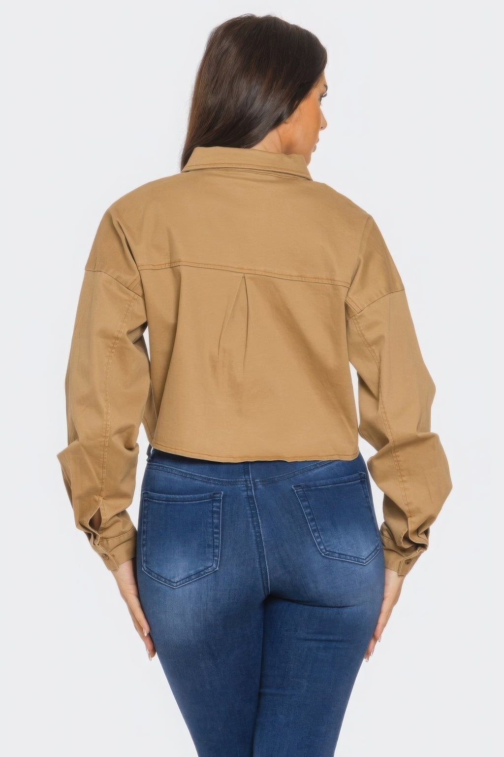 Bling Denim Button Down Shirt Sleek and Stylish