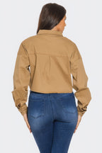 Bling Denim Button Down Shirt Sleek and Stylish