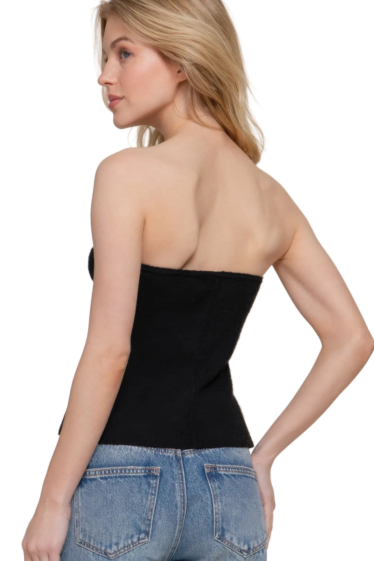 Sleeveless Button Down Sweater Sleek and Stylish
