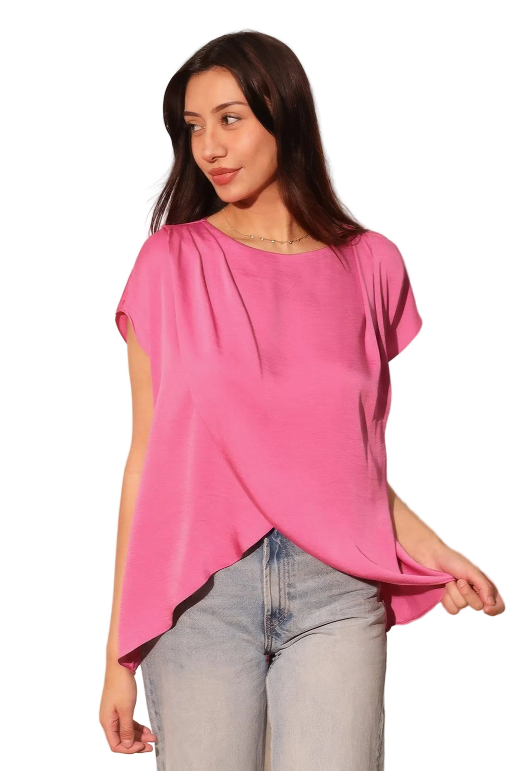Sleek and Stylish Silk Tunic Top Sleek and Stylish