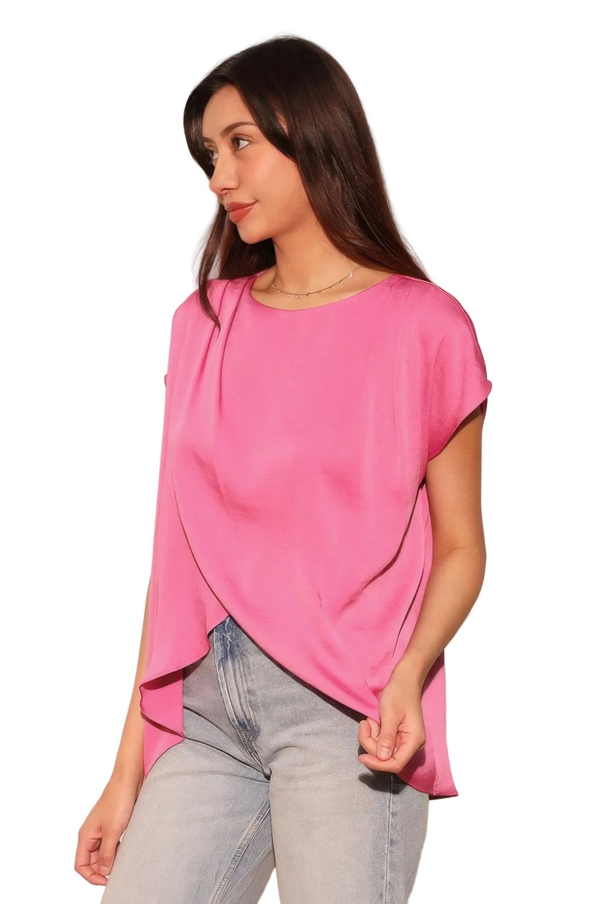 Sleek and Stylish Silk Tunic Top Sleek and Stylish