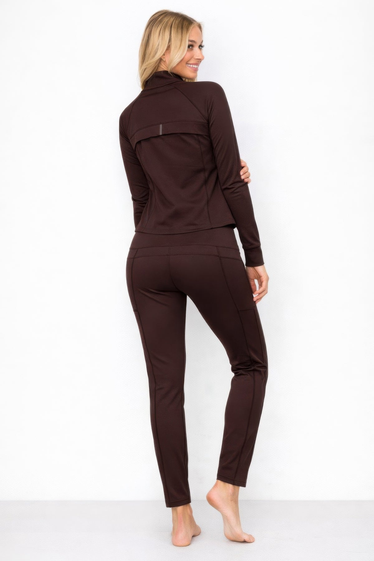 Athletic Workout Lounge Zip Up Jacket And Pant Set Sleek and Stylish