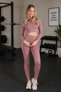 Long Sleeve Crop Top & High Waist Leggings Activewear Set Sleek and Stylish