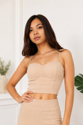 Women’s Fitted Corset Crop Tank Top Sleek and Stylish