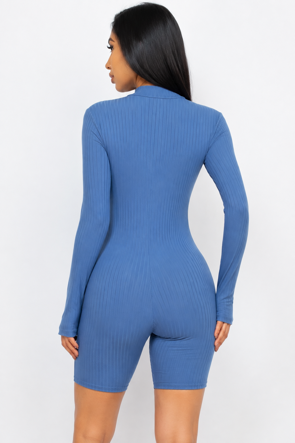 Ribbed Knit Romper Sleek and Stylish