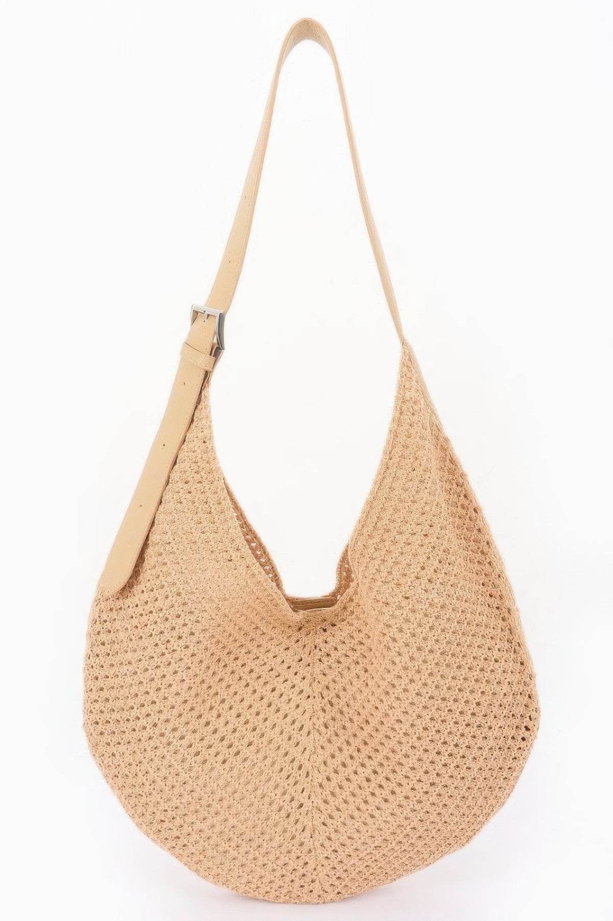 Mesh Crochet Shoulder With Pouch Sleek and Stylish