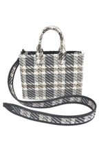 Tweed Plaid Medium Tote Bag Sleek and Stylish