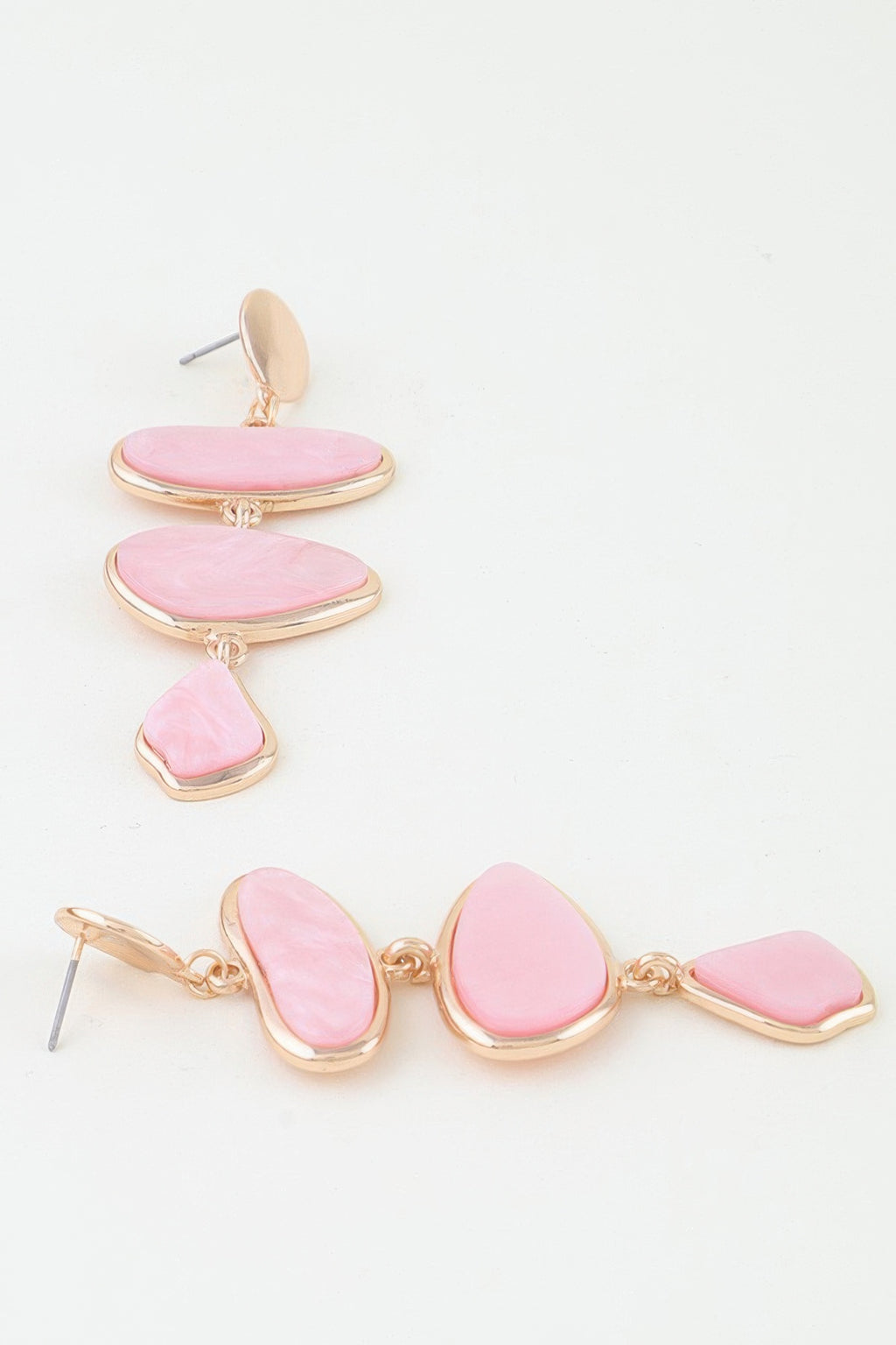 Multi Marble Stone Drop Earrings Sleek and Stylish