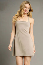 UMG Crisscross Square Neck Active Dress Trendsi