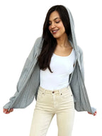 Sleek and Stylish Full Size Ribbed Zip Up Drawstring Hooded Jacket Trendsi