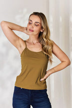 Sleek and Stylish Full Size Round Neck Cami Trendsi