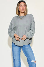 Basic Bae Full Size Ribbed Round Neck Long Sleeve T-Shirt Trendsi